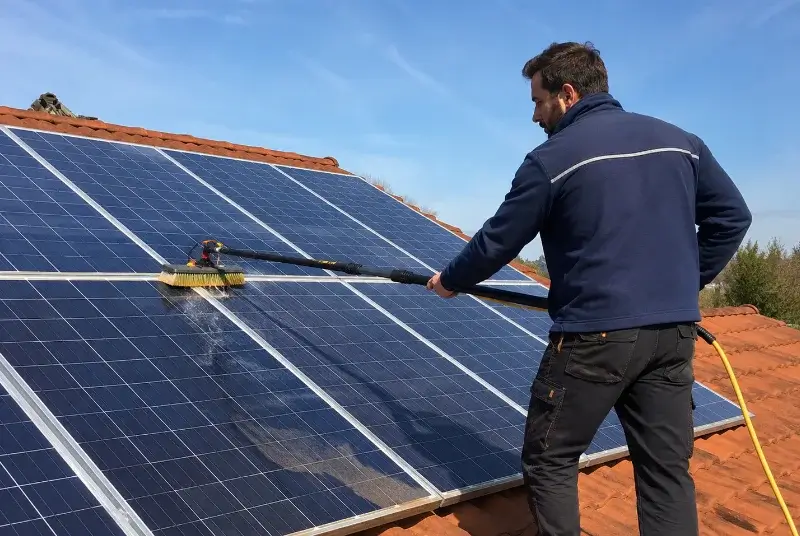 Nettoyage et entretien de panneaux solaires à Valleiry